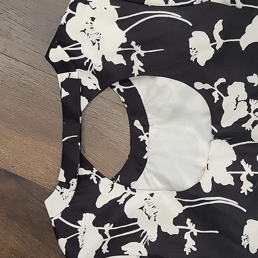 Kate Spade Florence Broadhurst silk bow detail open Floral Dress 4 - Picture 4 of 16